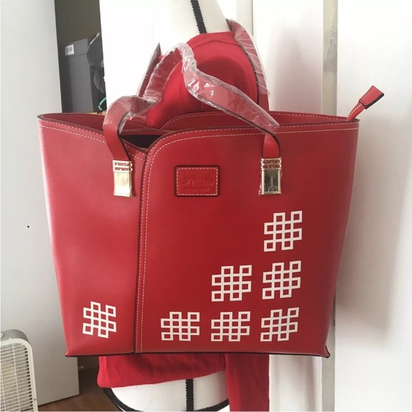 NWT TIBETAN  Design Shoulder Tote Bag With Pockets Inside Large - Picture 2 of 5